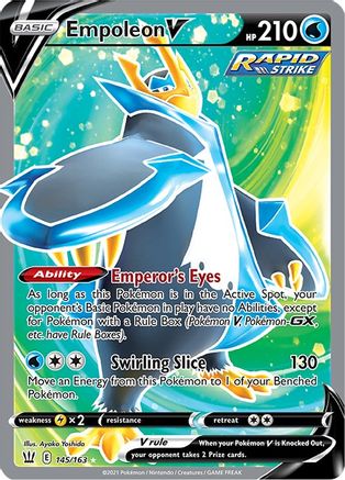 Empoleon V (Full Art) (145/163) Holofoil [SWSH: Battle Styles] Pokemon Single Pokémon