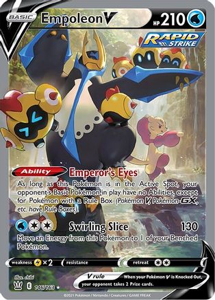 Empoleon V (Alternate Full Art) (146/163) Holofoil [SWSH: Battle Styles] Pokemon Single Pokémon