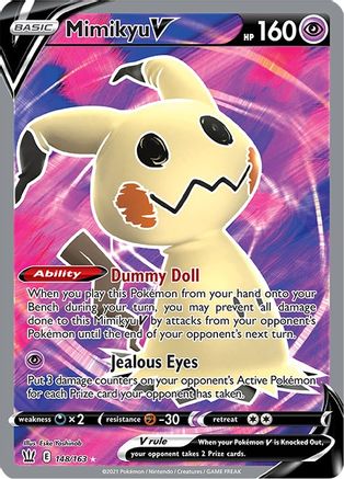 Mimikyu V (Full Art) (148/163) Holofoil [SWSH: Battle Styles] Pokemon Single Pokémon