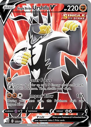 Single Strike Urshifu V (Full Art) 150/163 Holofoil [SWSH: Battle Styles] Pokemon Single Pokémon