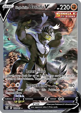 Single Strike Urshifu V (Alternate Full Art) 151/163 Holofoil [SWSH: Battle Styles] Pokemon Single Pokémon
