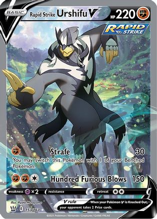 Rapid Strike Urshifu V (Alternate Full Art) 153/163 Holofoil [SWSH: Battle Styles] Pokemon Single Pokémon