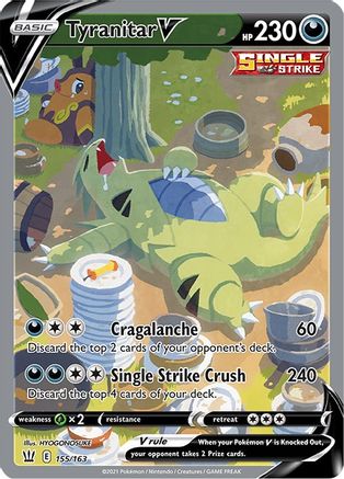 Tyranitar V (Alternate Full Art) (155/163) - [SWSH: Battle Styles] Holofoil Pokemon Single Pokémon