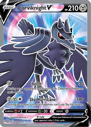 Corviknight V (Full Art) (156/163) Holofoil [SWSH: Battle Styles] Pokemon Single Pokémon
