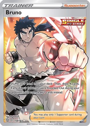 Bruno (Full Art) (158/163) Holofoil [SWSH: Battle Styles] Pokemon Single Pokémon