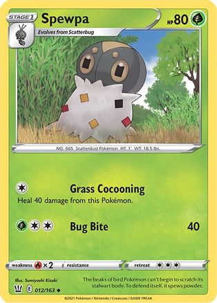 Spewpa (12/163) Reverse Holofoil [SWSH: Battle Styles] Pokemon Single Pokémon