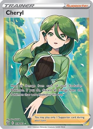 Cheryl (Full Art) (159/163) Holofoil [SWSH: Battle Styles] Pokemon Single Pokémon