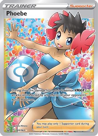 Phoebe (Full Art) 161/163 Holofoil [SWSH: Battle Styles] Pokemon Single Pokémon