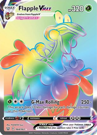 Flapple VMAX (Secret) (164/163) Holofoil [SWSH: Battle Styles] Pokemon Single Pokémon