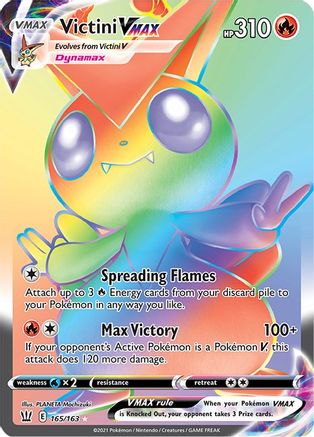 Victini VMAX (Secret) (165/163) Holofoil [SWSH: Battle Styles] Pokemon Single Pokémon