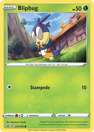 Blipbug (17/163) [SWSH: Battle Styles] Pokemon Single Pokémon