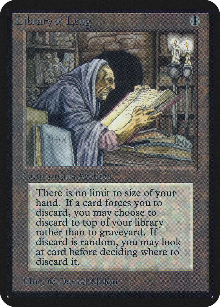 Library of Leng (LEA-257) [Oldschool] Limited Edition Alpha MTG Single Wizards of the Coast