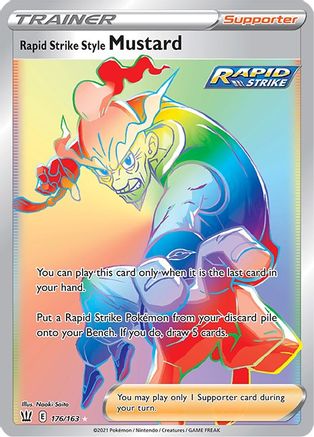 Rapid Strike Style Mustard (Secret) (176/163) Holofoil [SWSH: Battle Styles] Pokemon Single Pokémon