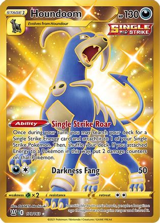 Houndoom (Secret) (179/163) Holofoil [SWSH: Battle Styles] Pokemon Single Pokémon
