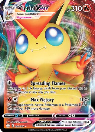 Victini VMAX 22/163 Holofoil [SWSH: Battle Styles] Pokemon Single Pokémon