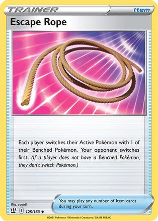 Escape Rope (125/163) Reverse Holofoil [SWSH: Battle Styles] Pokemon Single Pokémon