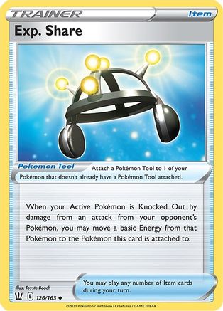 Exp. Share (126/163) Reverse Holofoil [SWSH: Battle Styles] Pokemon Single Pokémon