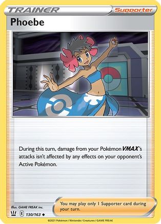 Phoebe (130/163) Reverse Holofoil [SWSH: Battle Styles] Pokemon Single Pokémon