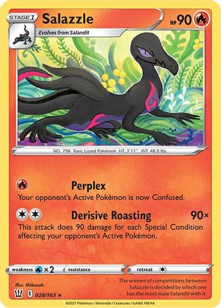 Salazzle 28/163 [SWSH: Battle Styles] Pokemon Single Pokémon