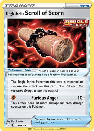 Single Strike Scroll of Scorn (133/163) [SWSH: Battle Styles] Pokemon Single Pokémon