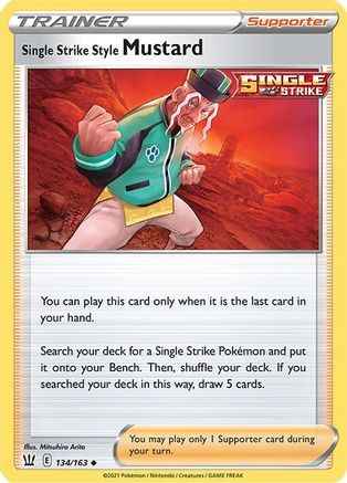 Single Strike Style Mustard (134/163) [SWSH: Battle Styles] Pokemon Single Pokémon