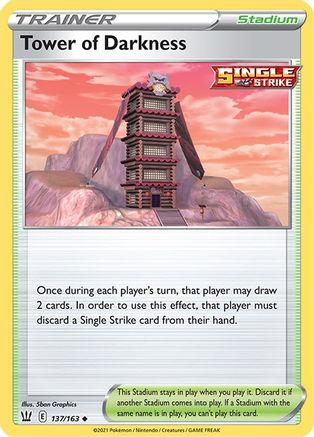 Tower of Darkness (137/163) Reverse Holofoil [SWSH05 Battle Styles] Pokemon Single Pokémon