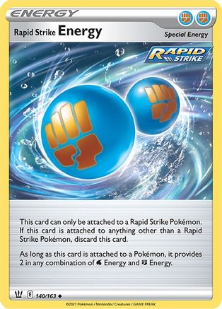 Rapid Strike Energy (140/163) Reverse Holofoil [SWSH: Battle Styles] Pokemon Single Pokémon