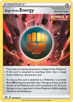 Single Strike Energy (141/163) Reverse Holofoil [SWSH: Battle Styles] Pokemon Single Pokémon