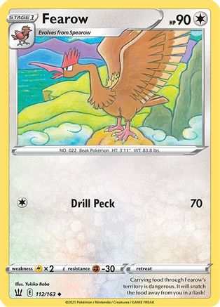 Fearow (112/163) Reverse Holofoil [SWSH: Battle Styles] Pokemon Single Pokémon