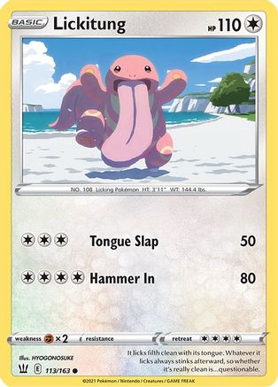 Lickitung (113/163) Reverse Holofoil [SWSH: Battle Styles] Pokemon Single Pokémon