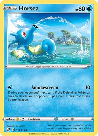 Horsea (31/163) Reverse Holofoil [SWSH: Battle Styles] Pokemon Single Pokémon