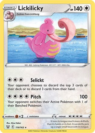 Lickilicky (114/163) Reverse Holofoil [SWSH: Battle Styles] Pokemon Single Pokémon
