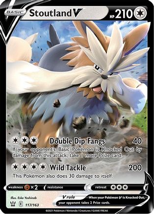 Stoutland V (117/163) Holofoil [SWSH: Battle Styles] Pokemon Single Pokémon