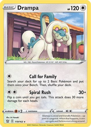 Drampa (119/163) [SWSH: Battle Styles] Pokemon Single Pokémon