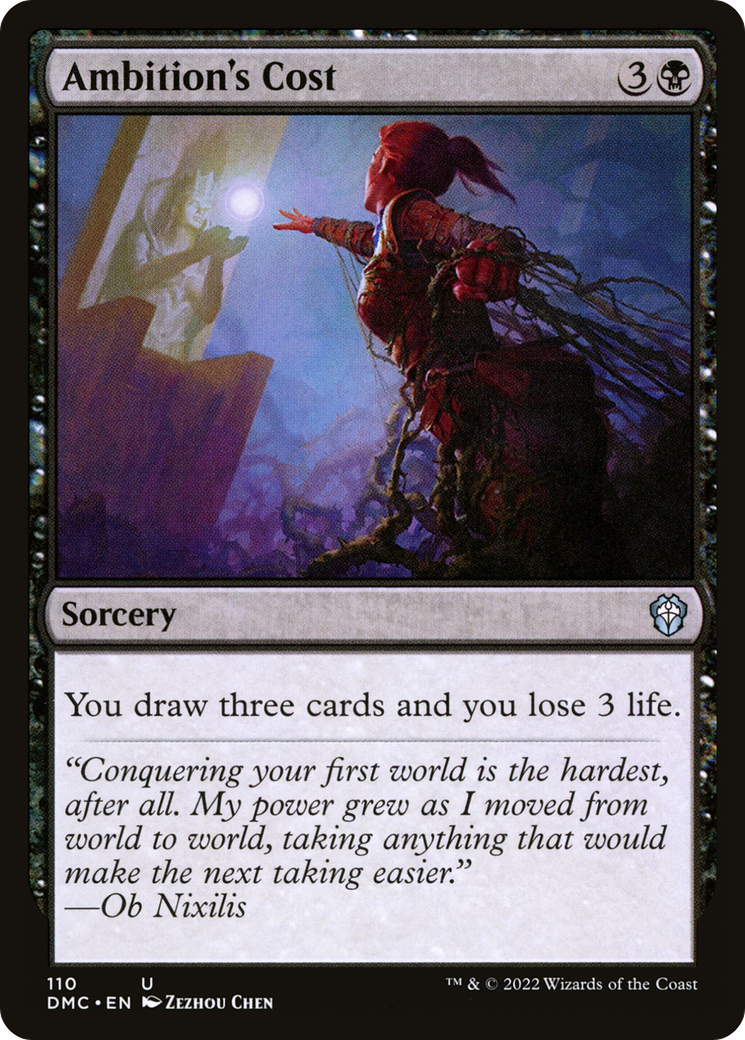 Ambition's Cost (DMC-110) [Dominaria United Commander] MTG Single Wizards of the Coast