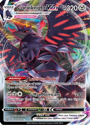 Corviknight VMAX (110/163) - [SWSH: Battle Styles] Holofoil Pokemon Single Pokémon