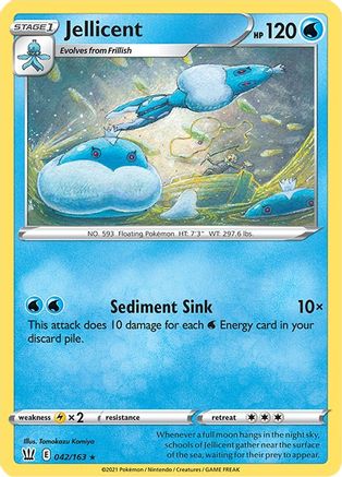 Jellicent (42/163) [SWSH: Battle Styles] Pokemon Single Pokémon