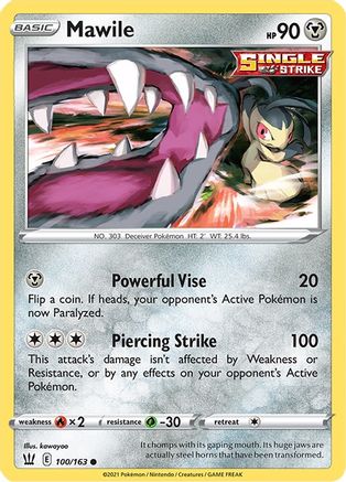 Mawile (100/163) [SWSH: Battle Styles] Pokemon Single Pokémon