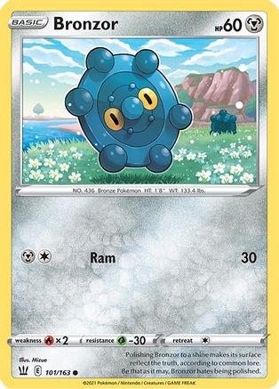 Bronzor (101/163) Reverse Holofoil [SWSH: Battle Styles] Pokemon Single Pokémon