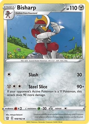 Bisharp (104/163) [SWSH: Battle Styles] Pokemon Single Pokémon
