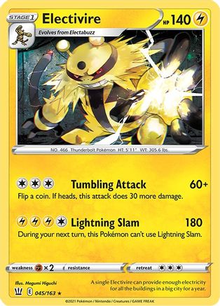 Electivire (45/163) Reverse Holofoil [SWSH: Battle Styles] Pokemon Single Pokémon
