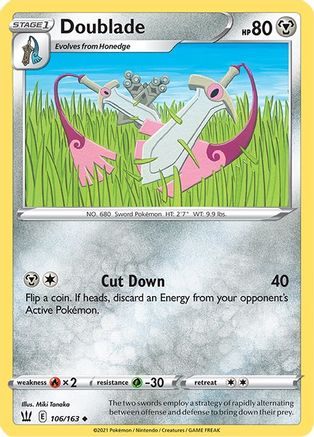 Doublade (106/163) Reverse Holofoil [SWSH: Battle Styles] Pokemon Single Pokémon