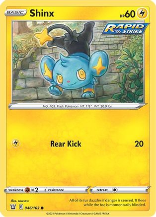 Shinx (46/163) Reverse Holofoil [SWSH: Battle Styles] Pokemon Single Pokémon