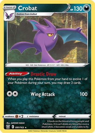 Crobat (91/163) Reverse Holofoil [SWSH: Battle Styles] Pokemon Single Pokémon