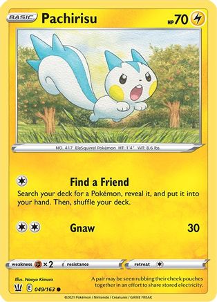 Pachirisu (49/163) Reverse Holofoil [SWSH: Battle Styles] Pokemon Single Pokémon