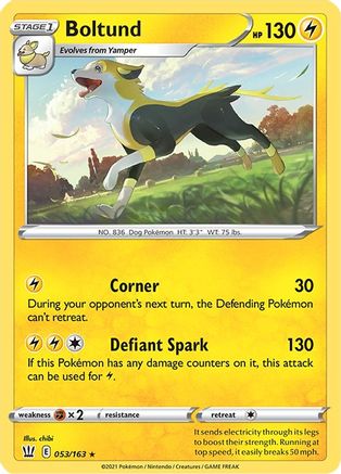 Boltund (53/163) Reverse Holofoil [SWSH: Battle Styles] Pokemon Single Pokémon
