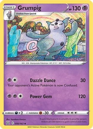 Grumpig (56/163) Reverse Holofoil [SWSH: Battle Styles] Pokemon Single Pokémon