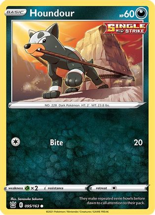 Houndour (95/163) Reverse Holofoil [SWSH: Battle Styles] Pokemon Single Pokémon