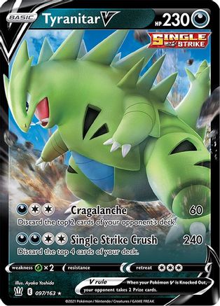 Tyranitar V (97/163) - [SWSH: Battle Styles] Holofoil Pokemon Single Pokémon