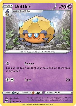 Dottler (64/163) Reverse Holofoil [SWSH: Battle Styles] Pokemon Single Pokémon